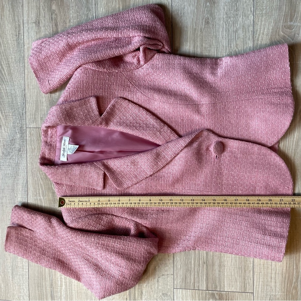 Judith Hart Petites pink textured blazer size 12P - Picture 9 of 9